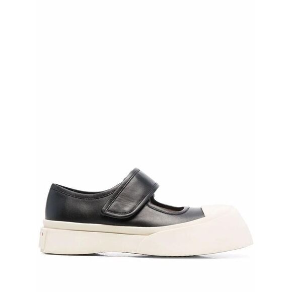MARNI Shoes - MARNI Leather Mary Jane Platform Sneakers Women BLACK